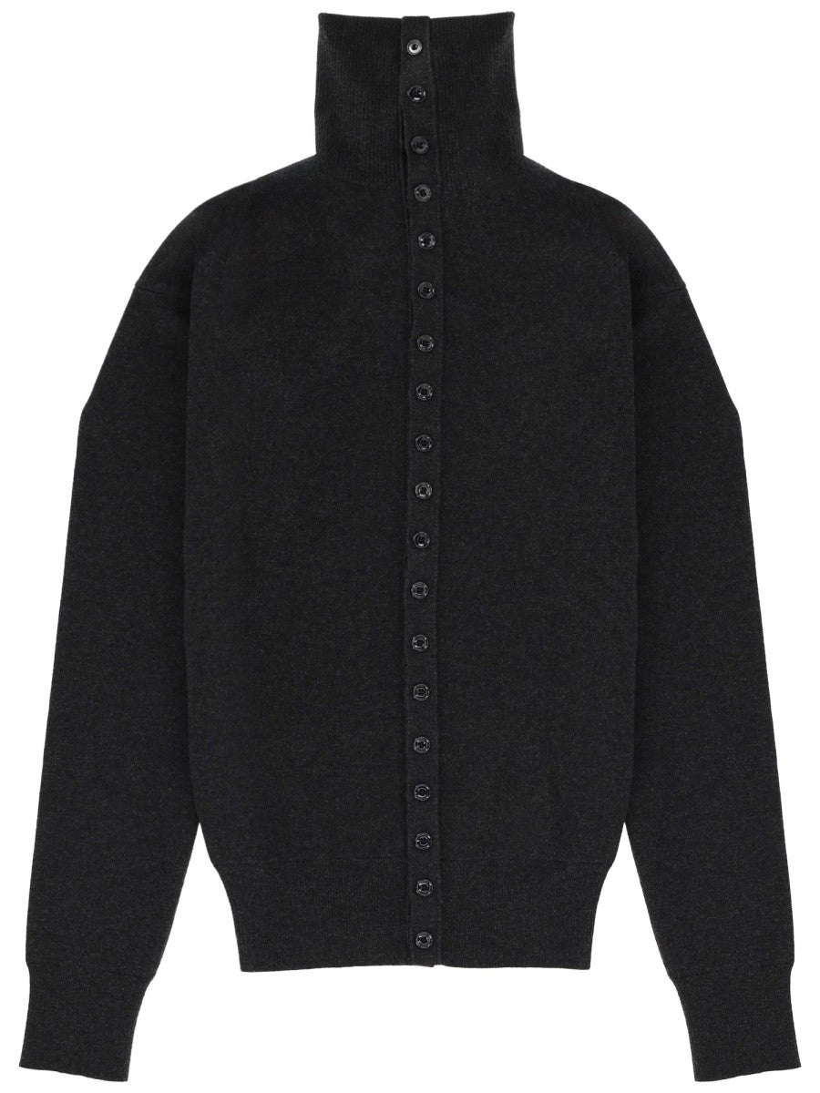 HIGH COLLAR CARDIGAN