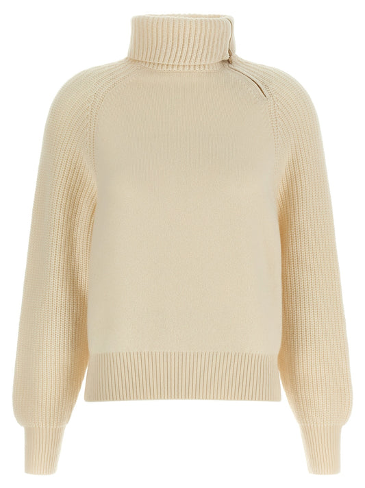High neck sweater with zip