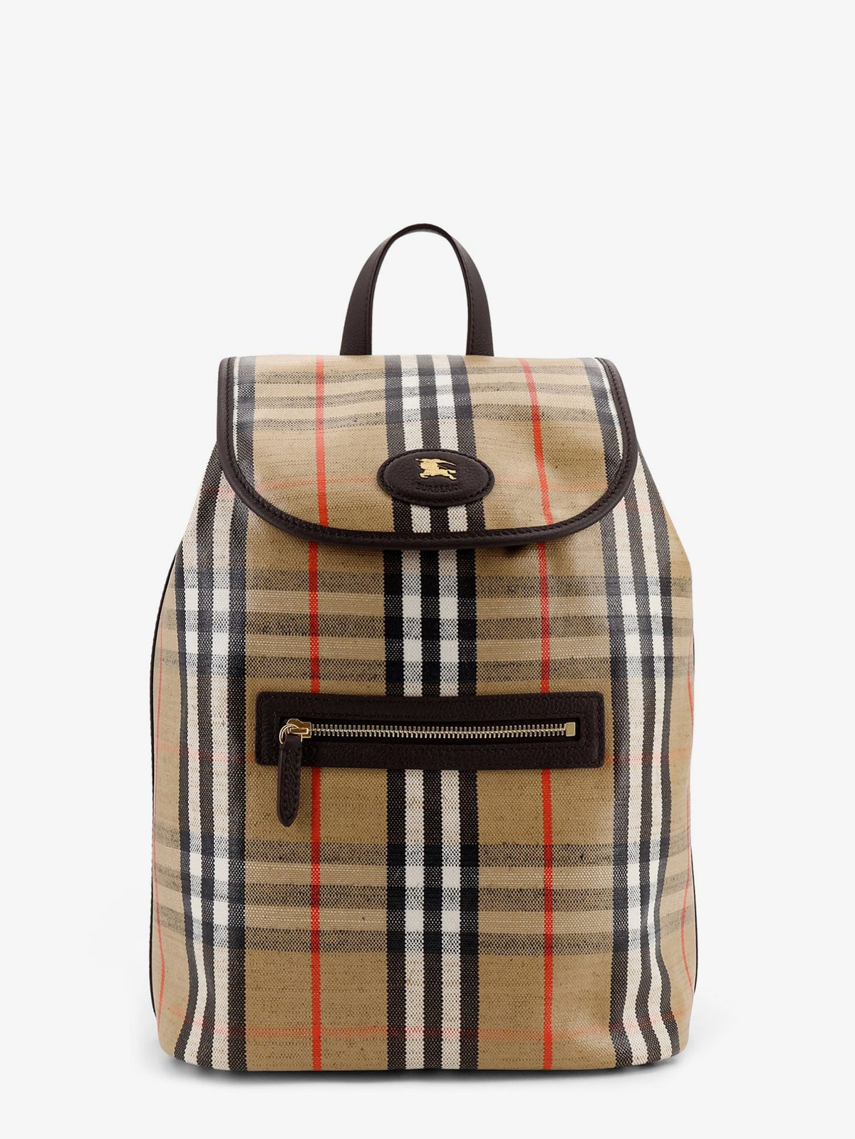 Highlands coated canvas backpack with front logo