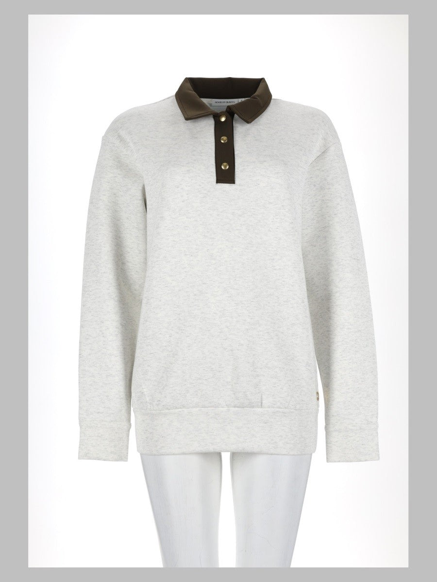 hog button polo sweater