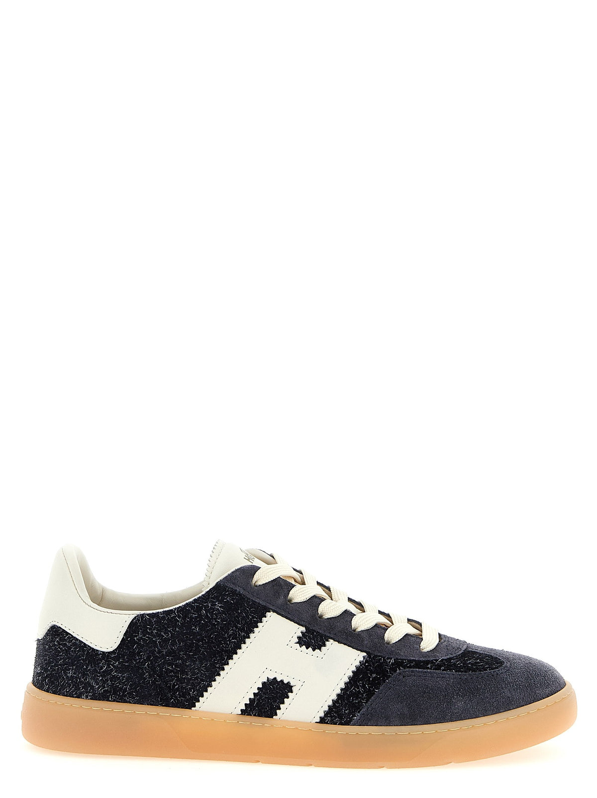 Suede sneakers with iconic side logo