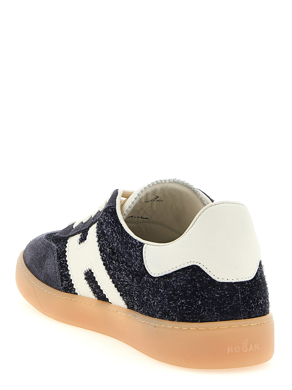 Suede sneakers with iconic side logo