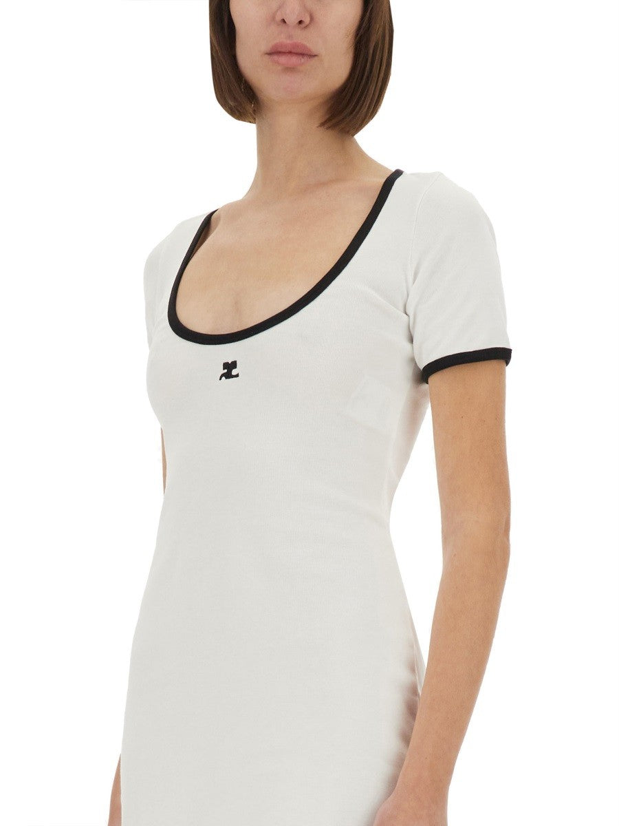 "HOLISTIC CONTRAST" MINI DRESS