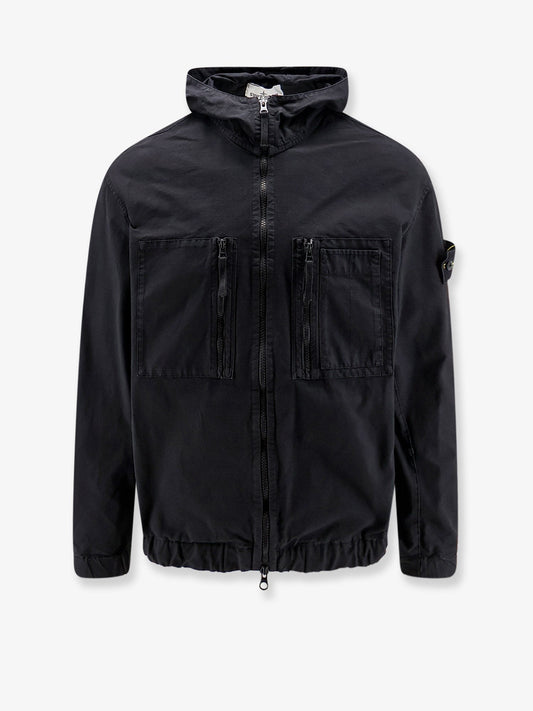 Hooded organic cotton jacket