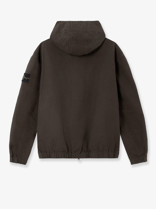 Hooded organic cotton jacket