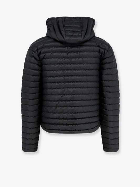 Hooded quilted down jacket