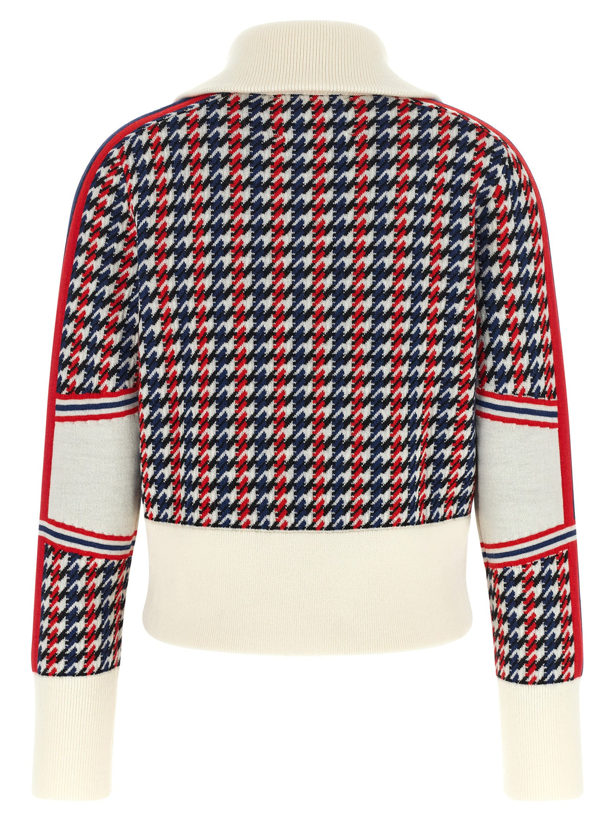 Houndstooth merino wool cardigan