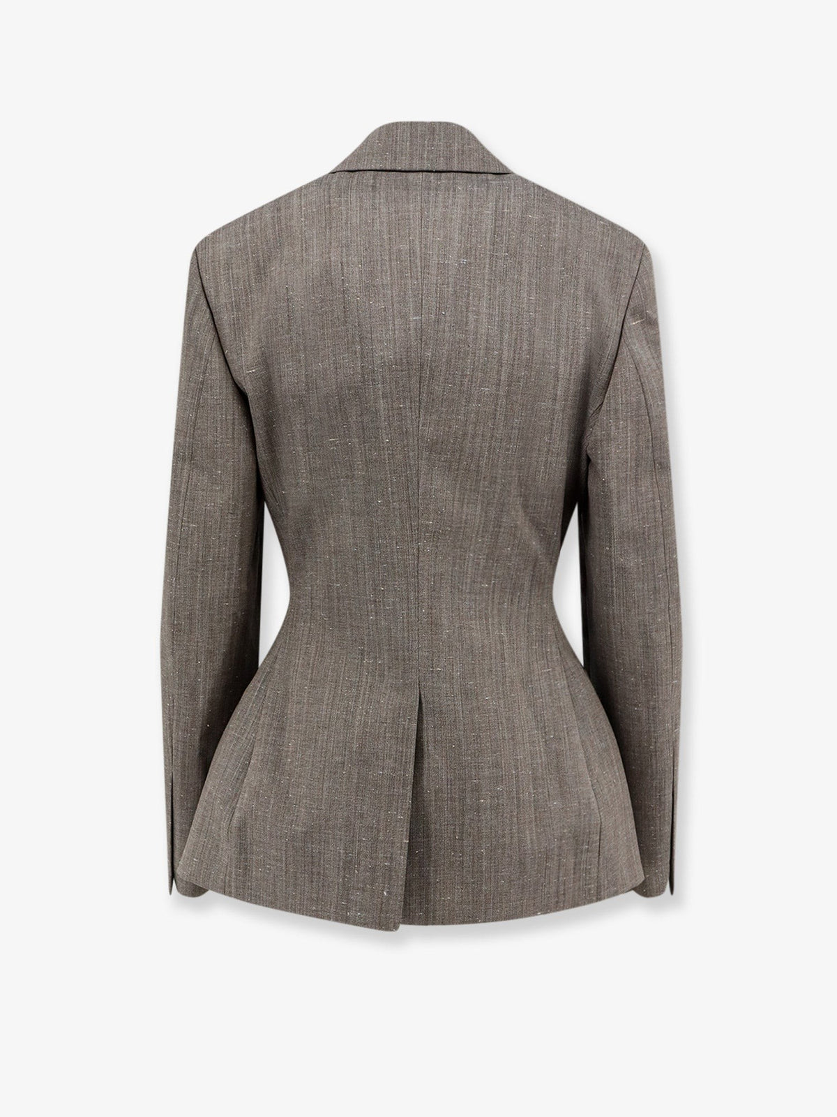 Hourglass shaped wool blend blazer