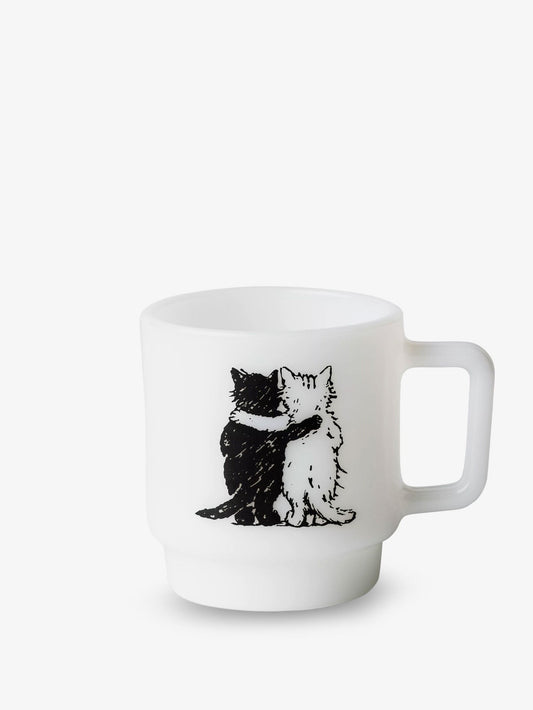 Hugging Cats Glass Mug