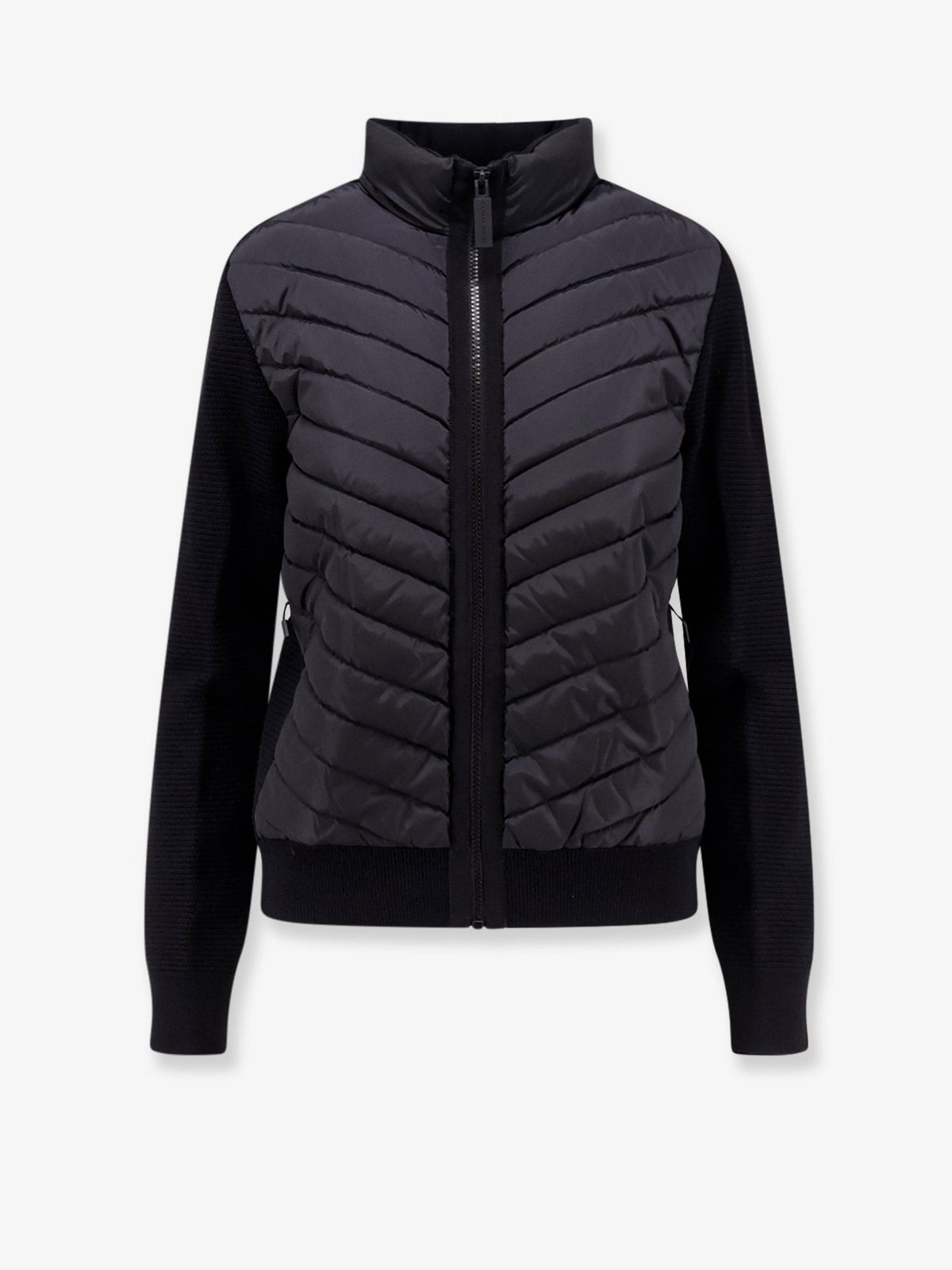 Hybridge wool jacket with nylon inserts