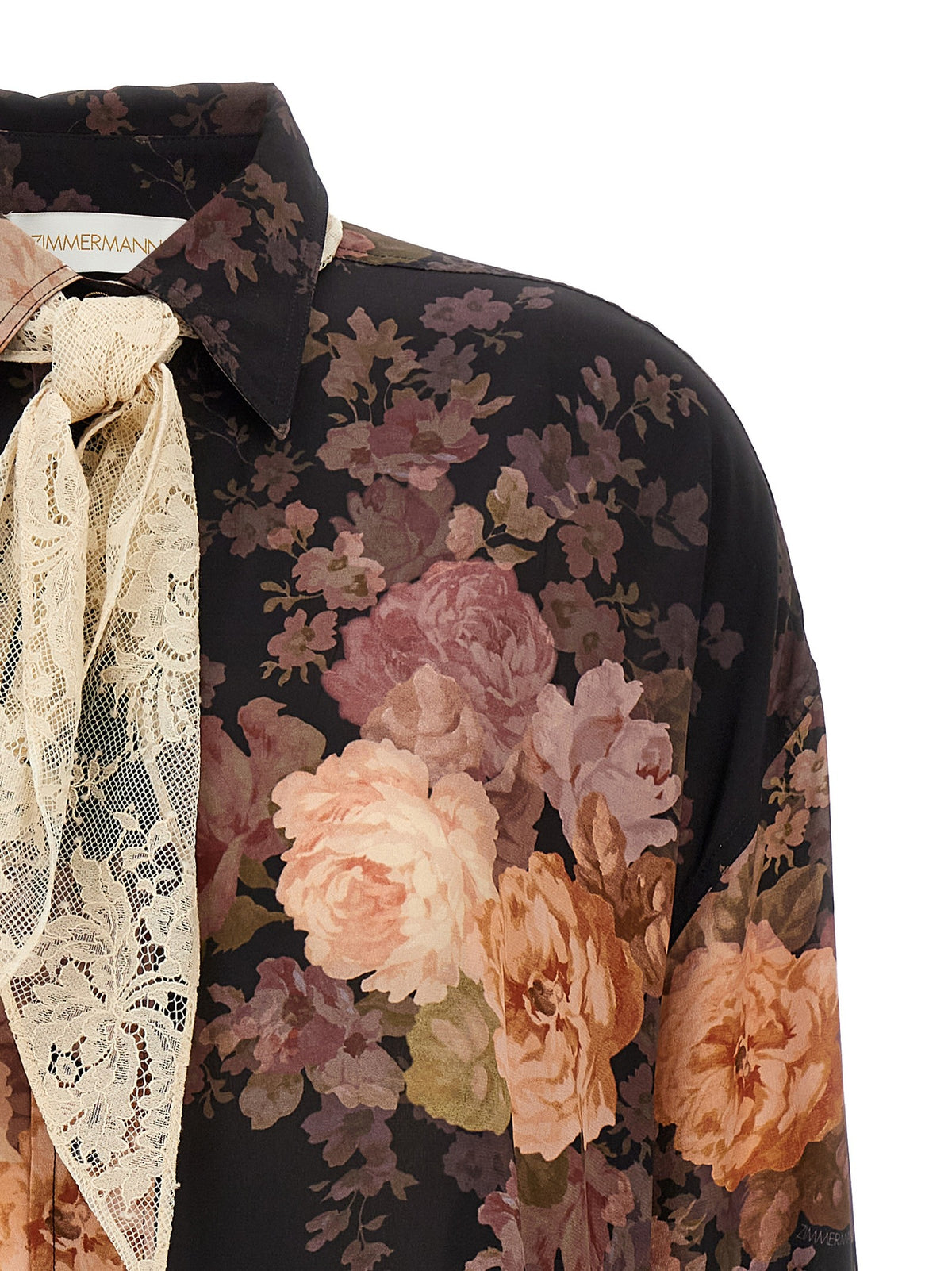 'Illustration Lace Scarf' shirt