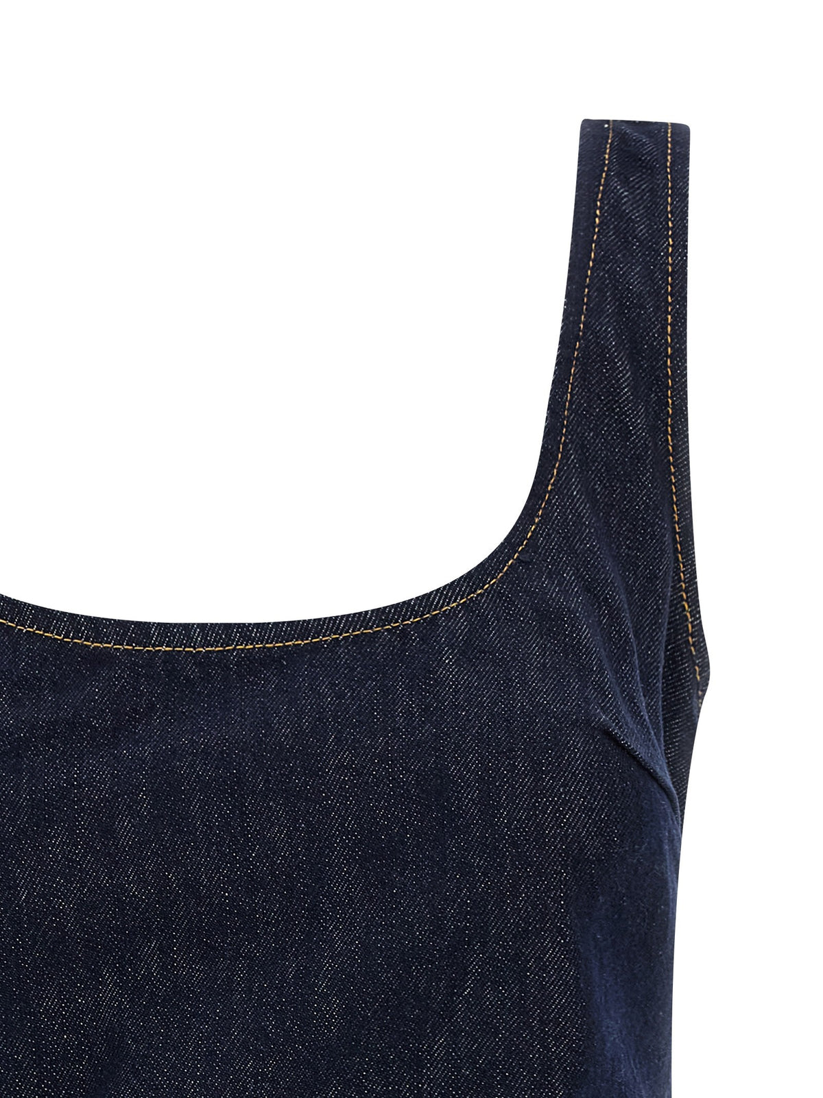 'Indigo Denim 3D Flower Mini' dress