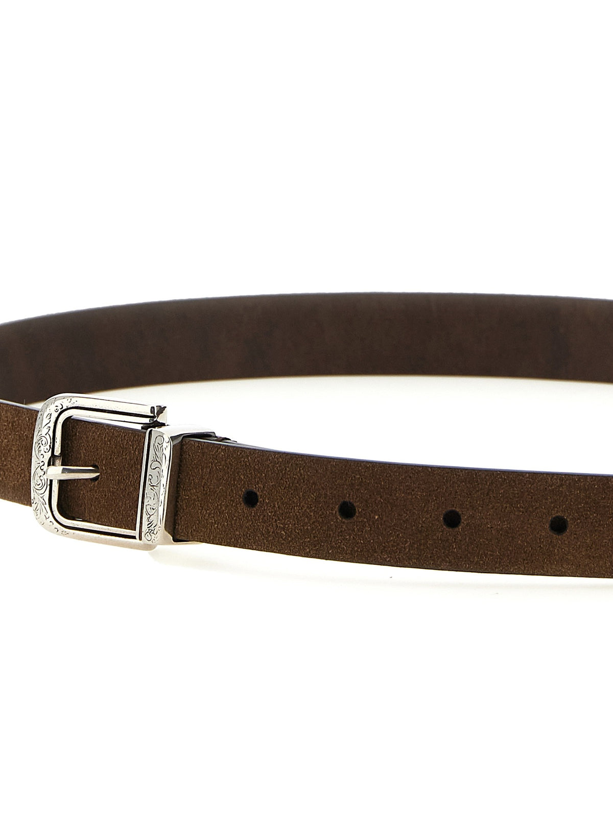 Inverted leather belt