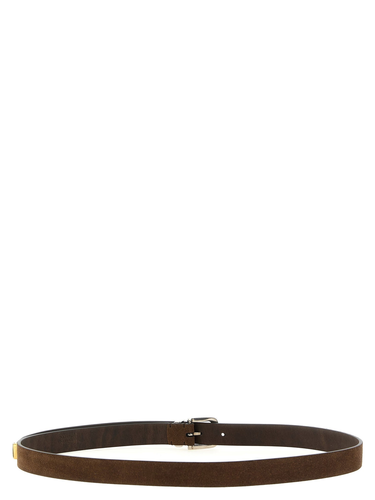 Inverted leather belt