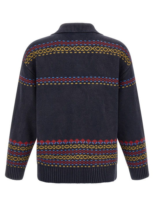 'Isles' cardigan with intarsia
