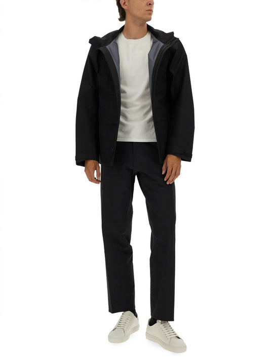 JACKET WITH FOLDABLE HOOD