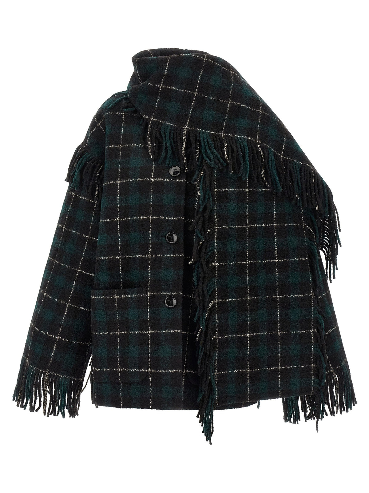 Jacket with integrated scarf