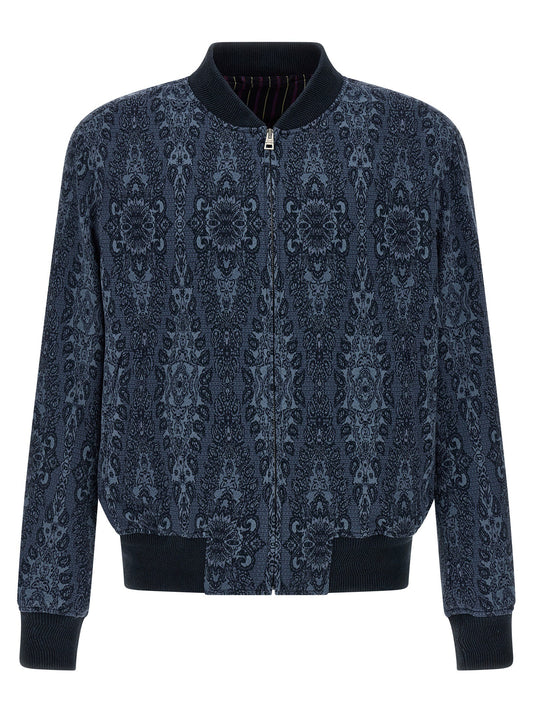 Jacquard bomber jacket