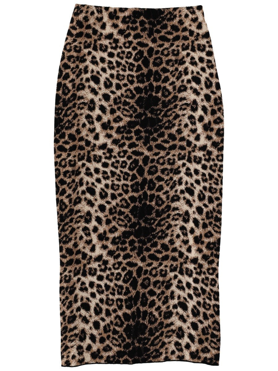 JACQUARD MIDI SKIRT