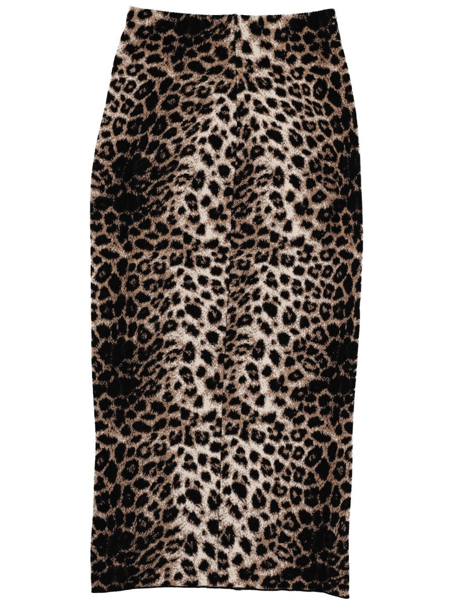 JACQUARD MIDI SKIRT