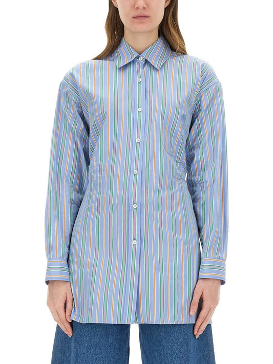 JACQUARD SHIRT AND KNOT IN THE BACK