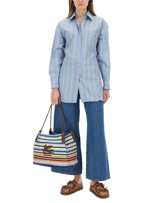 JACQUARD SHIRT AND KNOT IN THE BACK