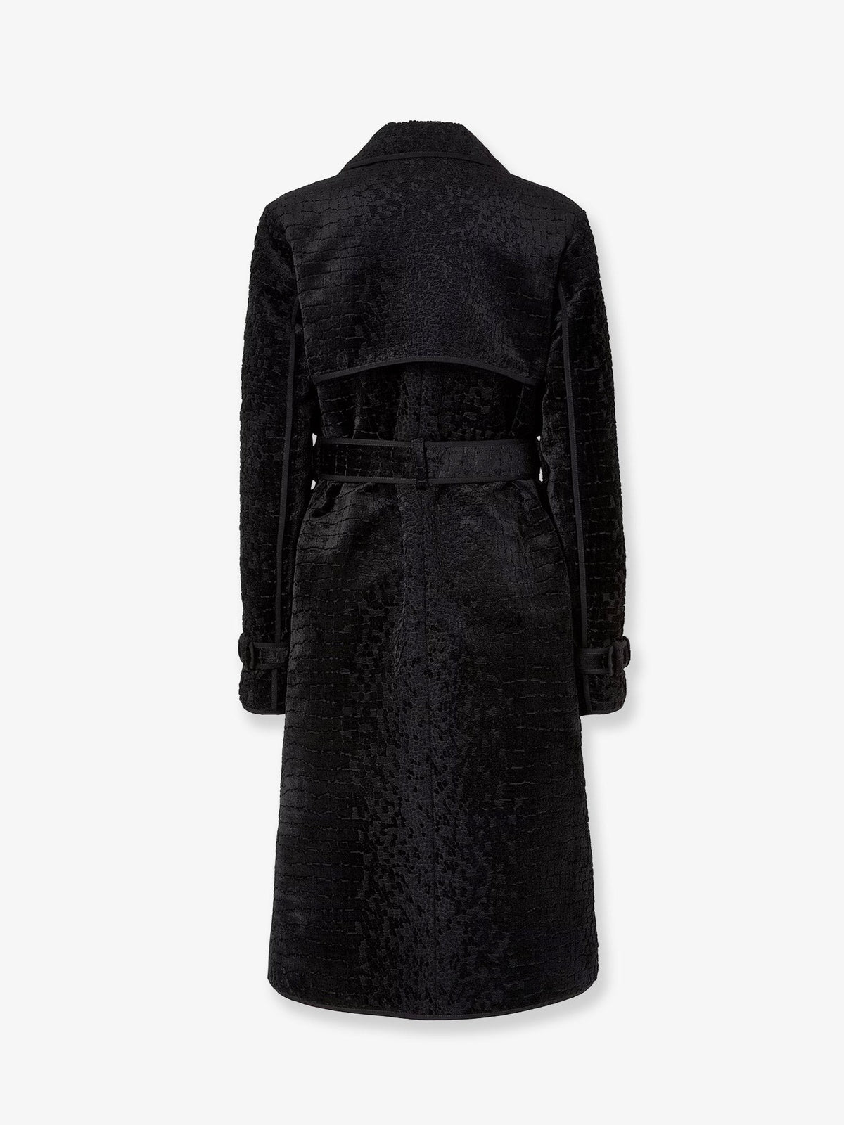 Jacquard velvet coat with aniaml print