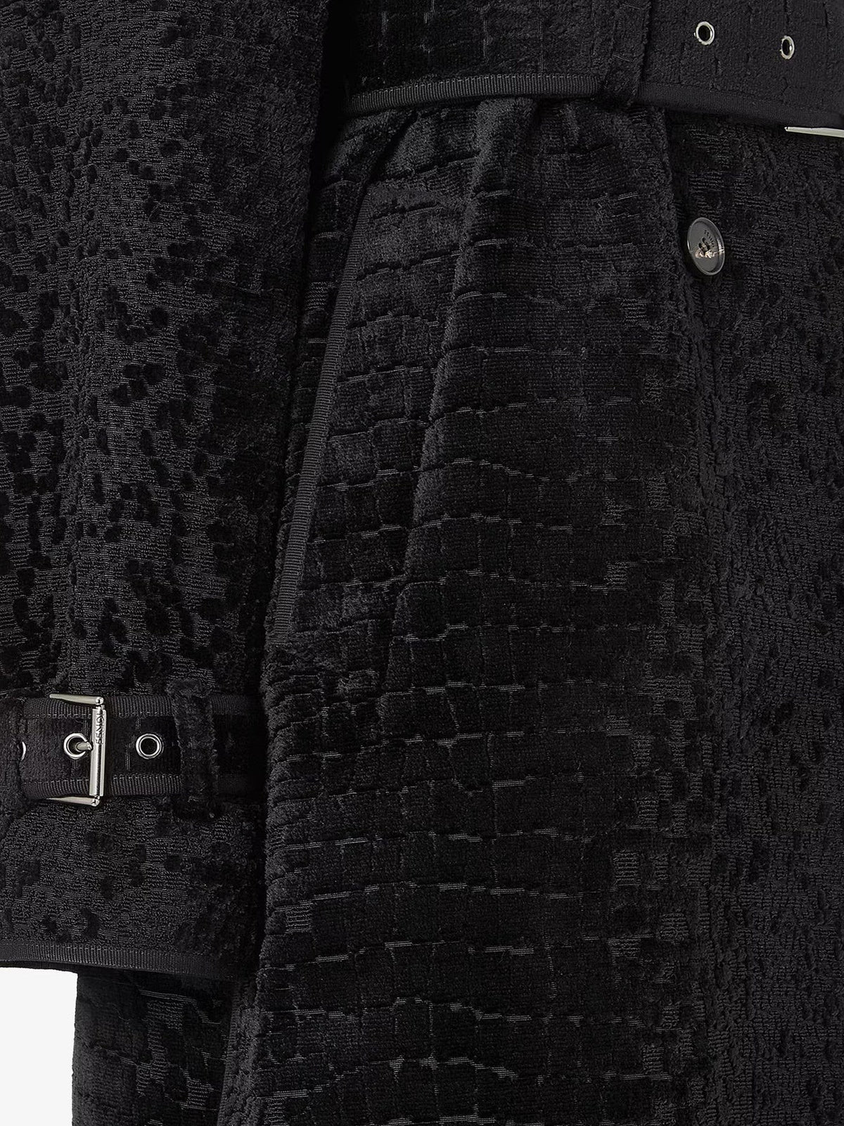 Jacquard velvet coat with aniaml print