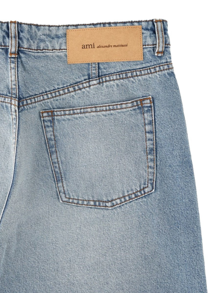 Jeans Baggy In Denim Di Cotone