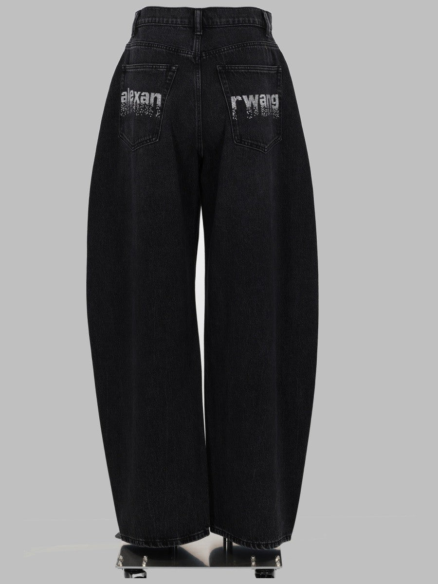 JEANS "BLOW UP" CON LOGO IN STRASS