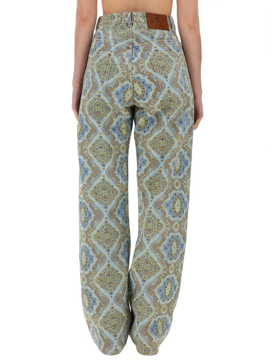 JEANS CON STAMPA PAISLEY