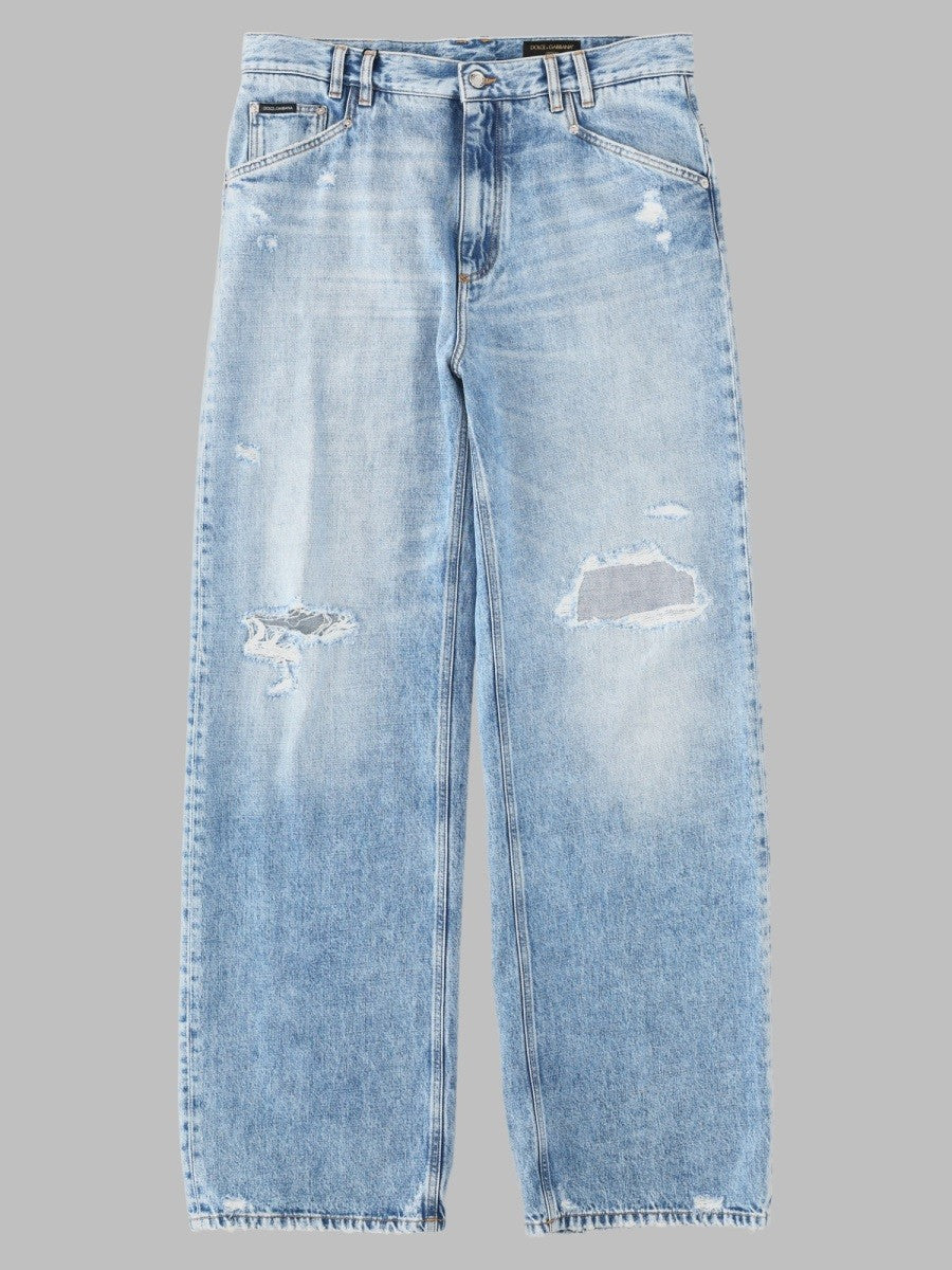 Jeans In Denim Di Cotone