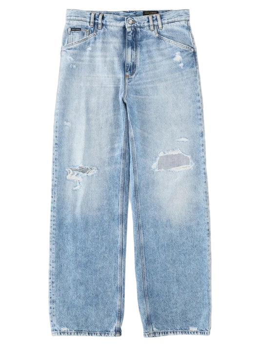 Jeans In Denim Di Cotone