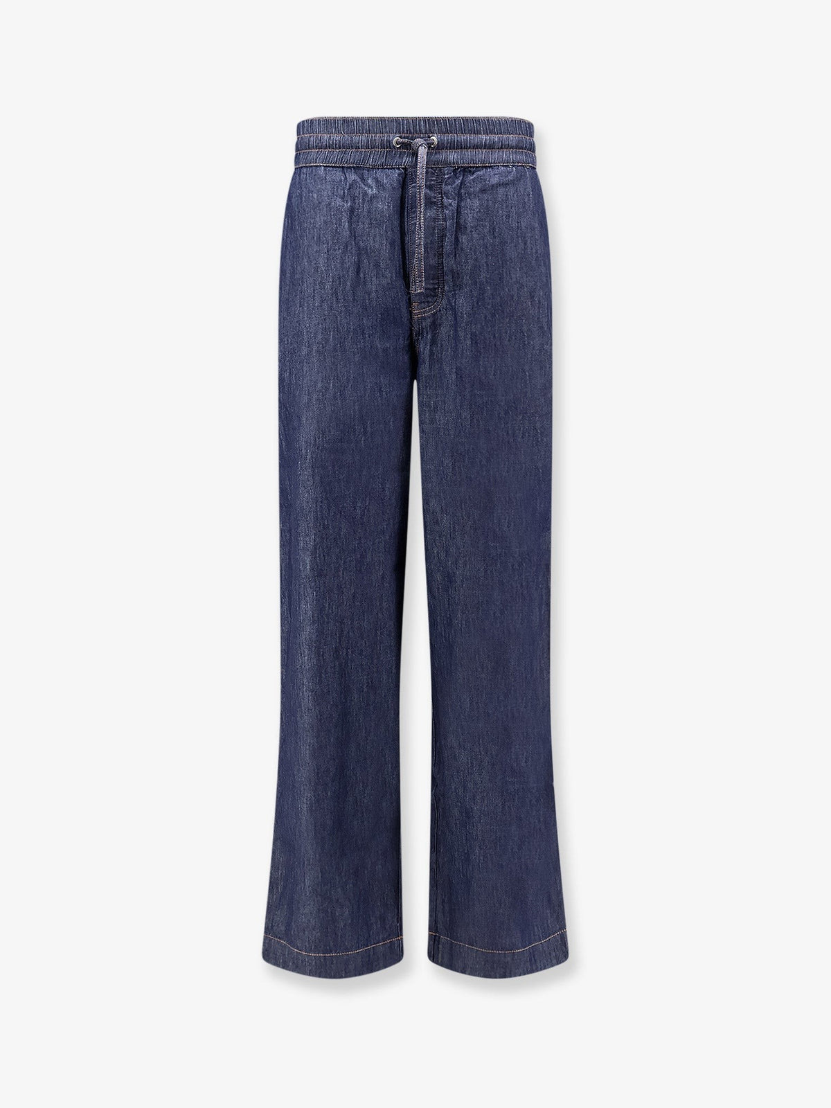 Jeans with adjustable drawstring