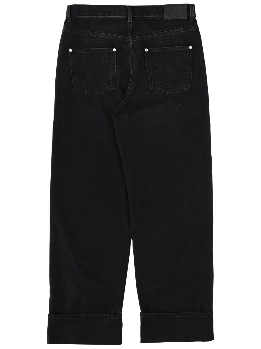 JEANS WITH FOLDED HEM