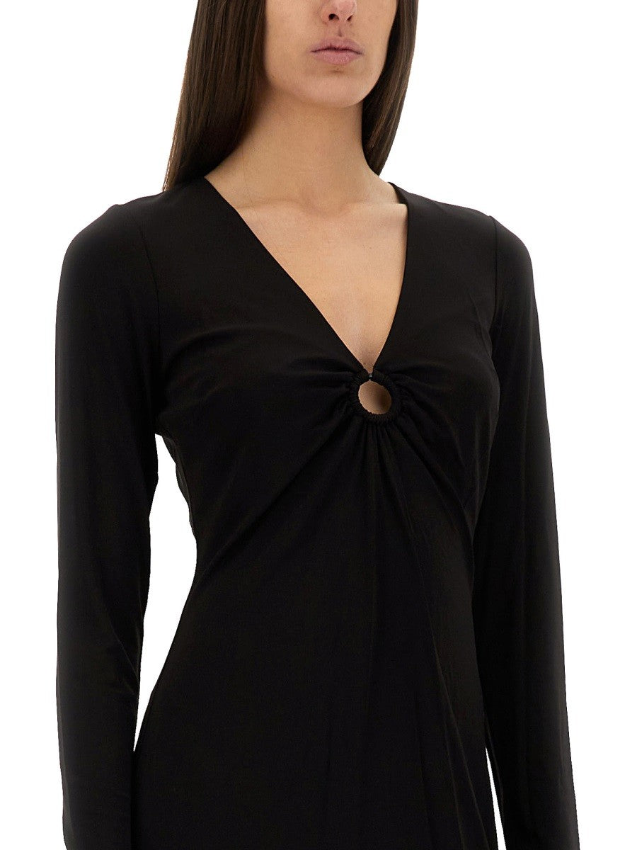 JERSEY DRESS WITH DROP OPENING