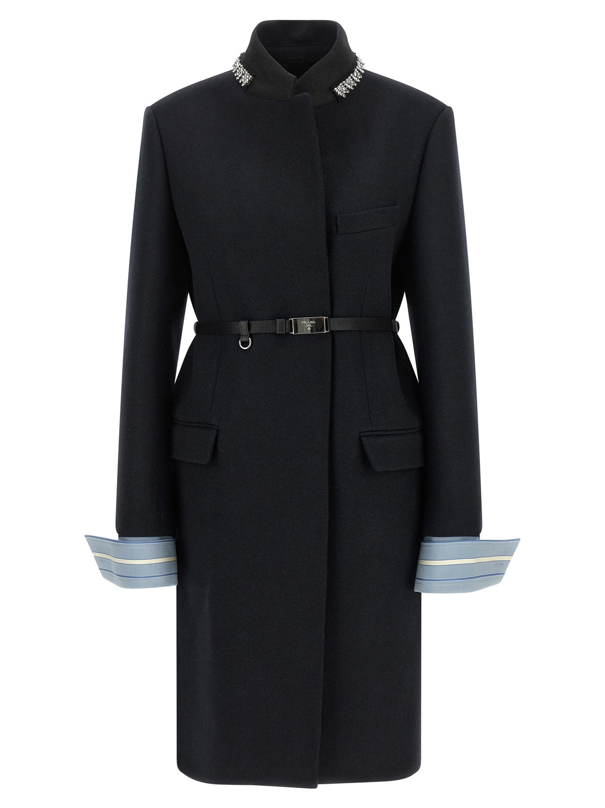 Jewel collar coat