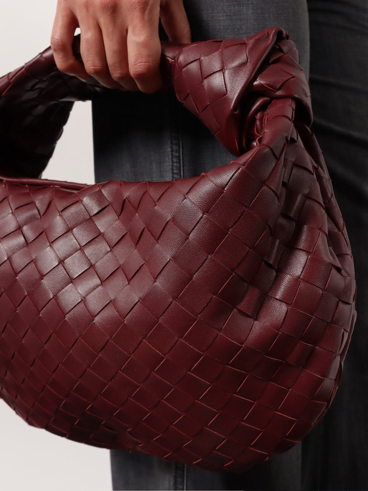 Jodie Small leather handbag with Intrecciato motif