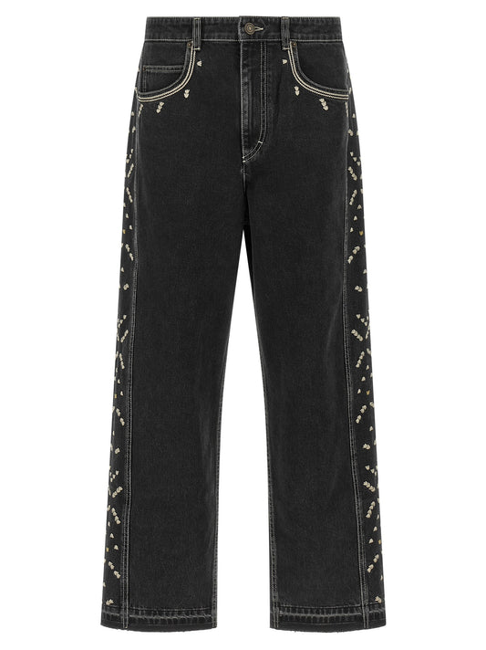 'Jorian' jeans with embroideries