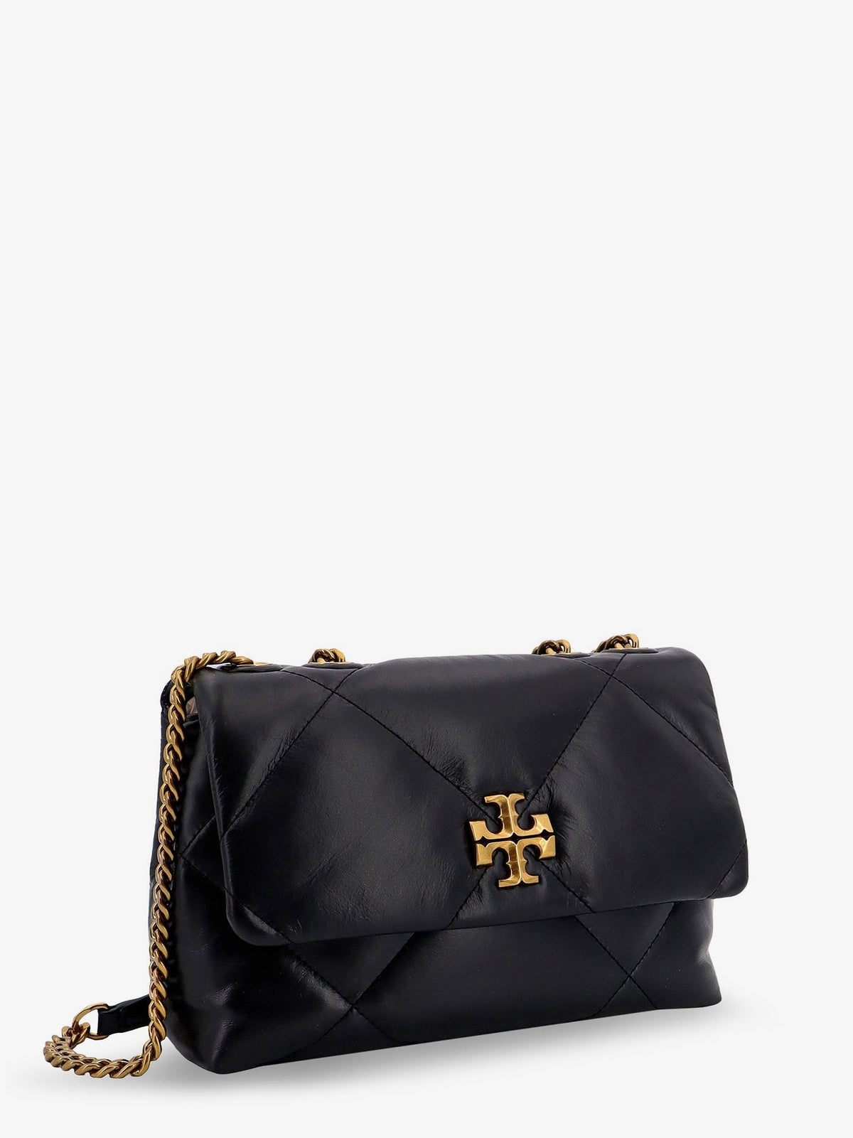 Kira quilted leather shoulder bag with metal logo