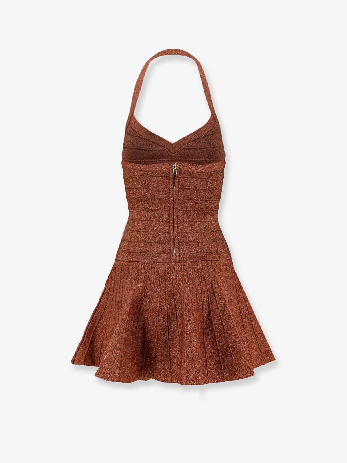 Knitted dress with lurex effect
