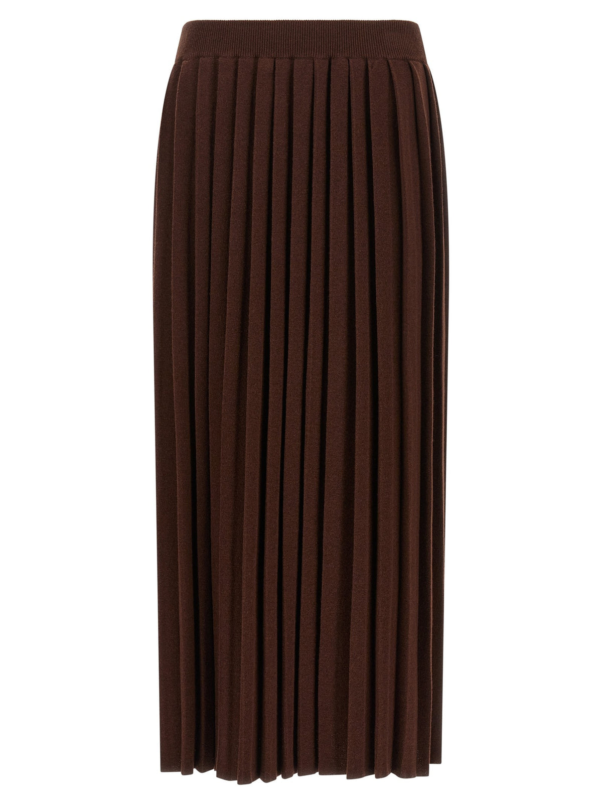 Knitted pleated skirt