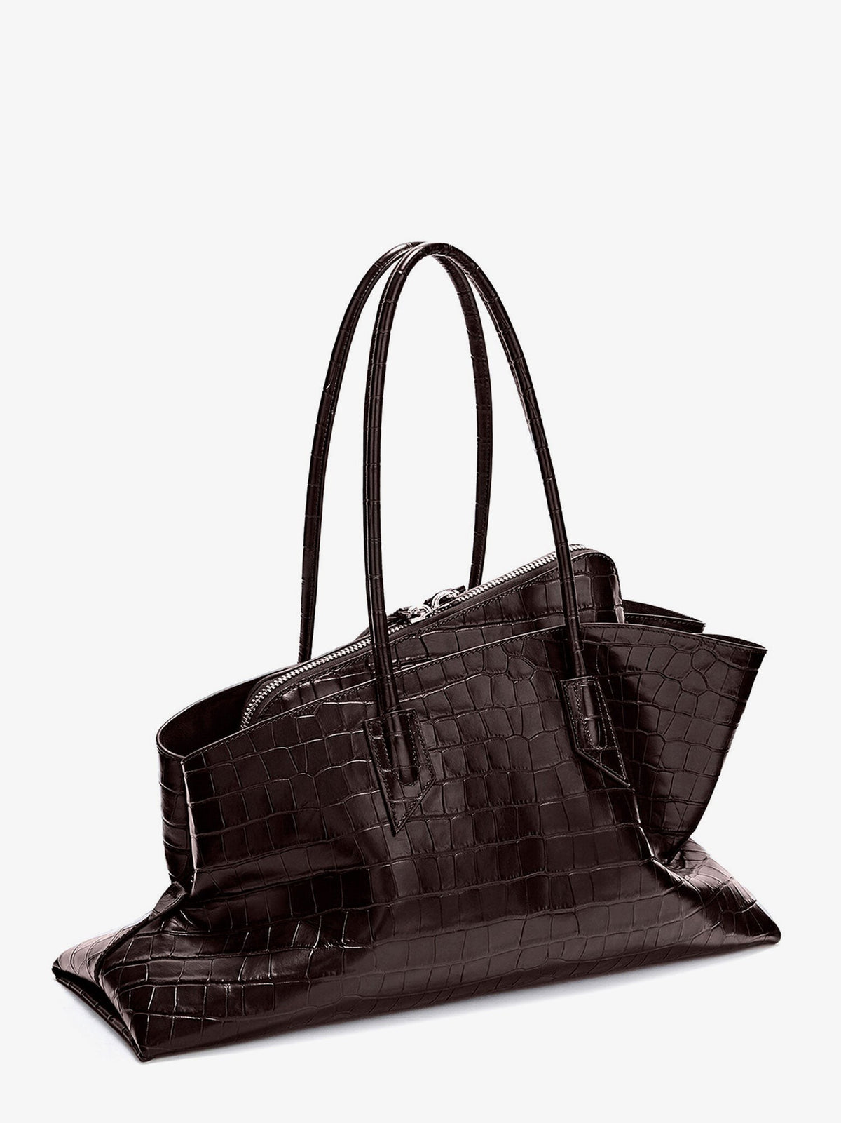 La Passeggiata Medium croc-effect leather shoulder bag