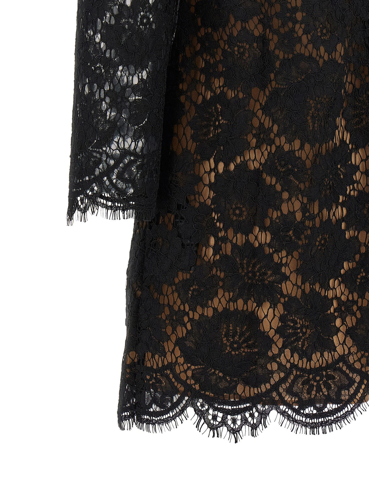 Black lace mini dress
