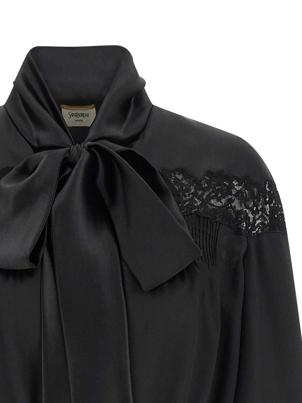 Lace silk shirt