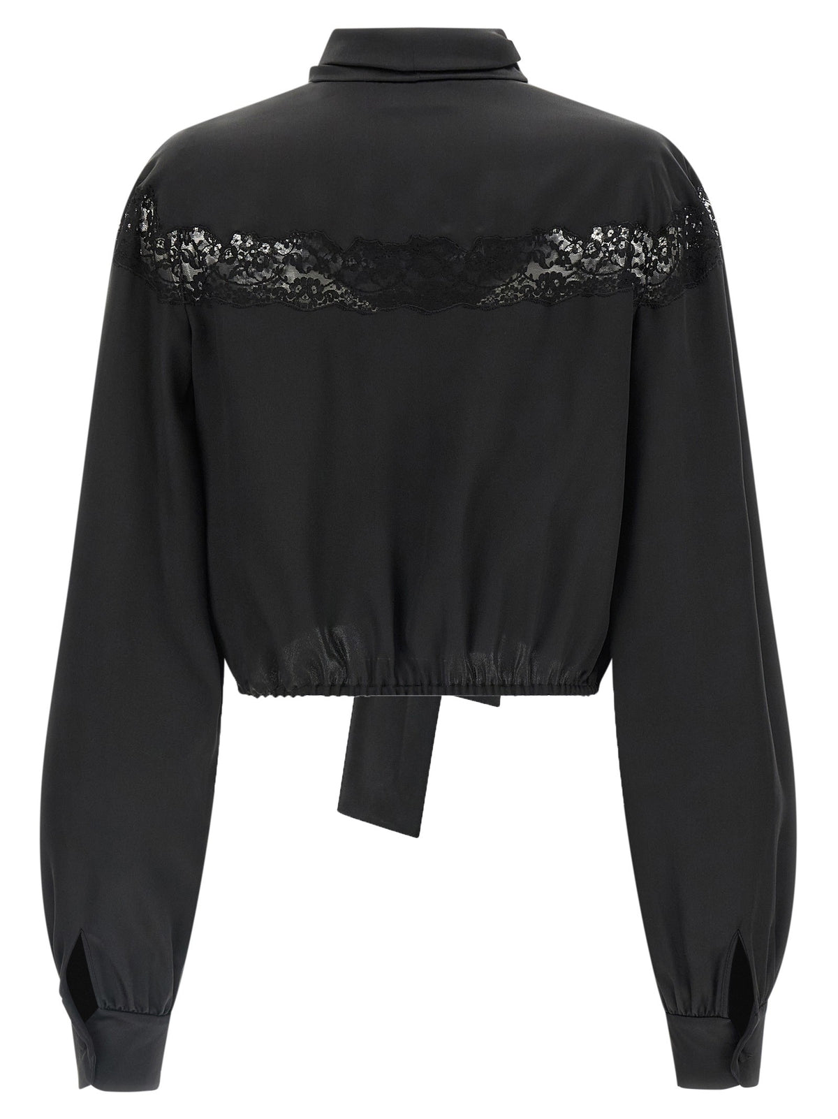 Lace silk shirt