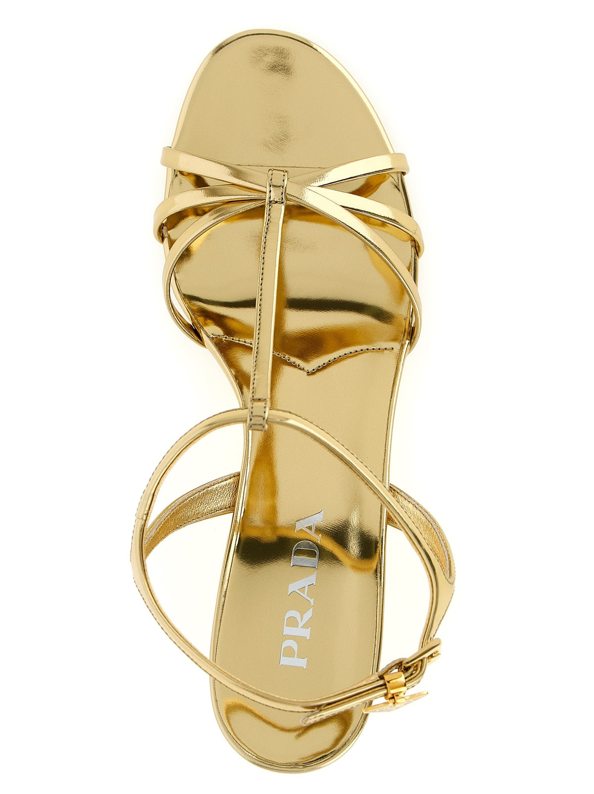 Laminated leather sandals