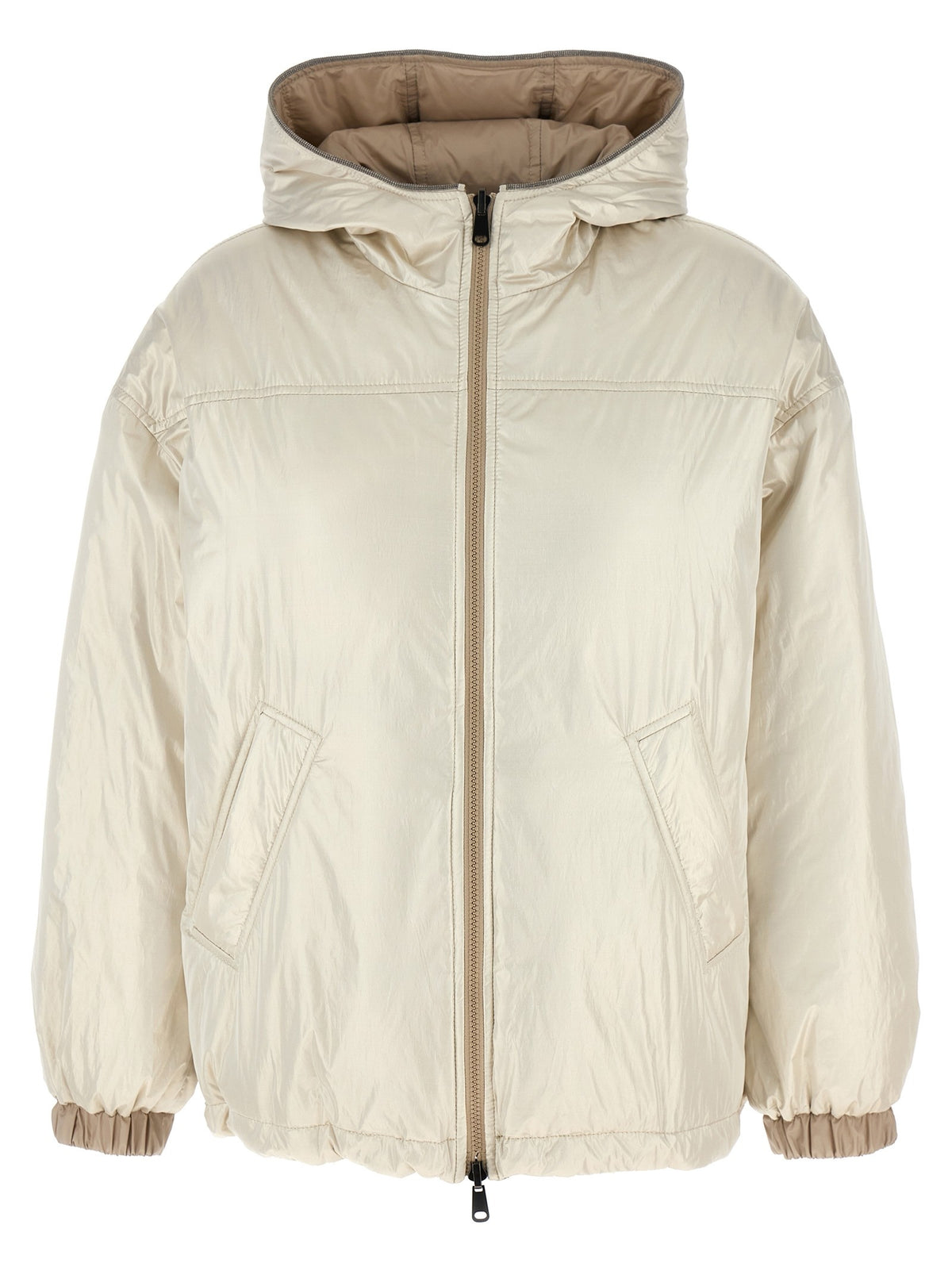 Laminated reversible down jacket