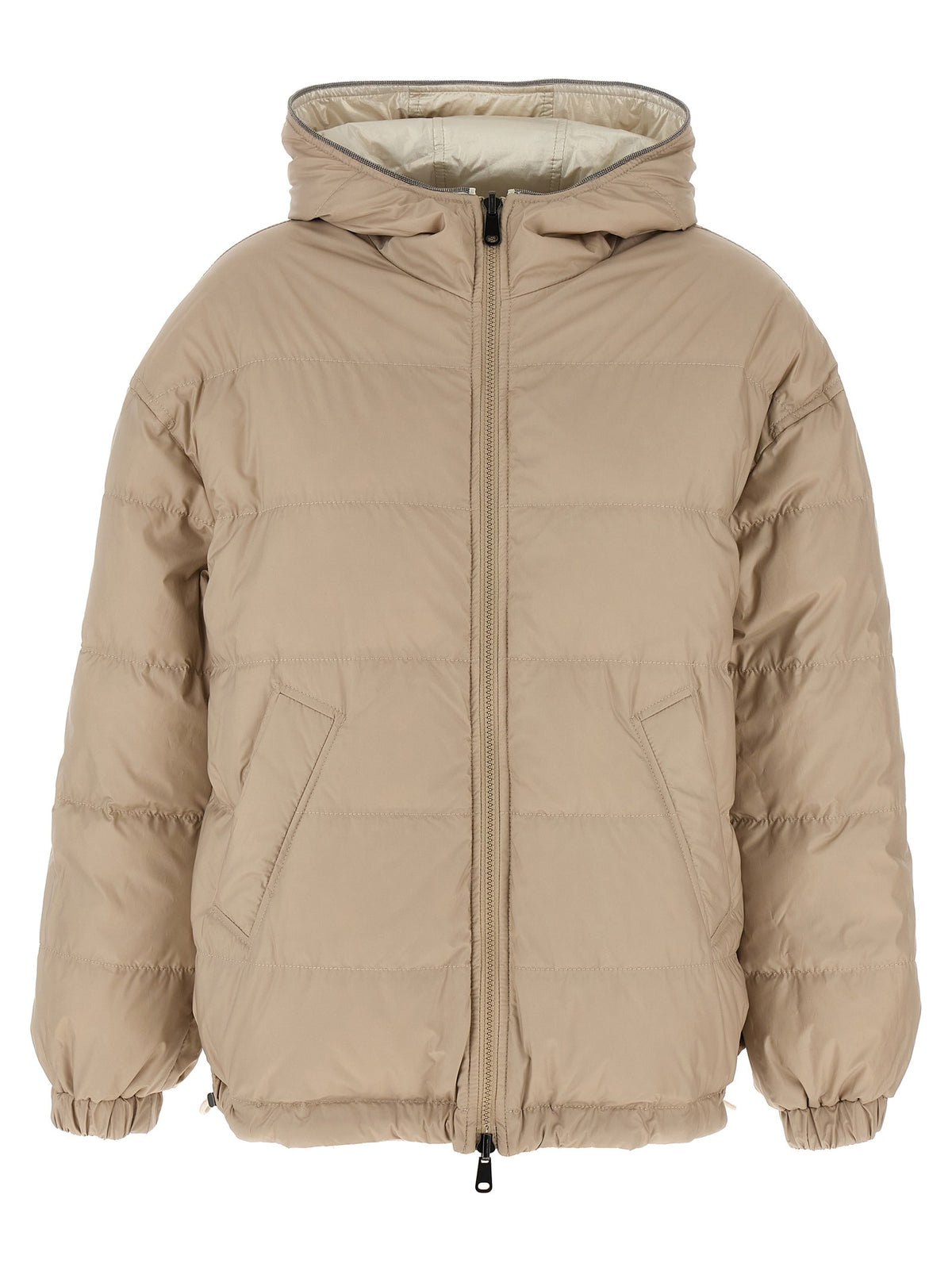 Laminated reversible down jacket