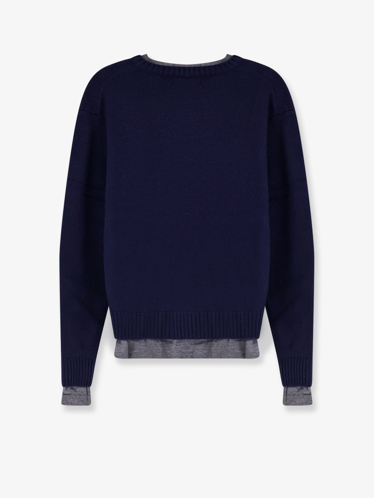 Layered wool and cashmere sweater